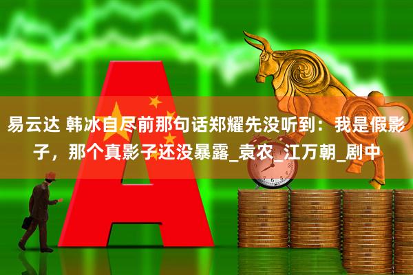 易云达 韩冰自尽前那句话郑耀先没听到：我是假影子，那个真影子还没暴露_袁农_江万朝_剧中